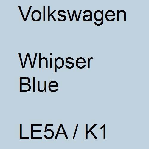 Volkswagen, Whipser Blue, LE5A / K1.